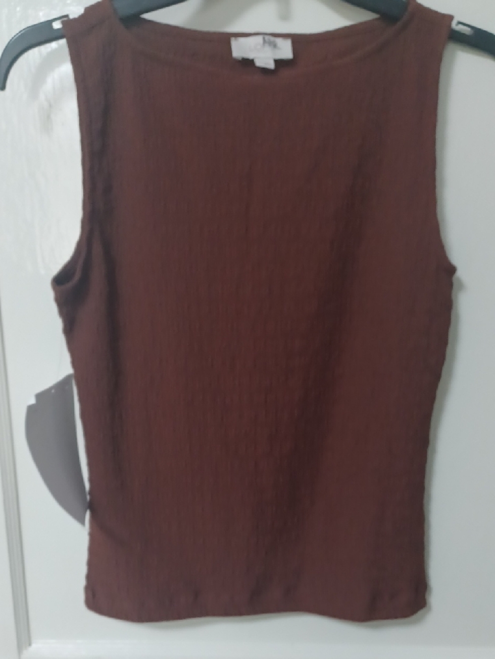LOFT Ribbed Sleeveless Tank Top - Chestnut Brown